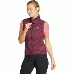 Ziener Norwiga Weste Damen Rot -Günstiges Fahrradjacken Geschäft ziener norwiga vest women velvet red 4
