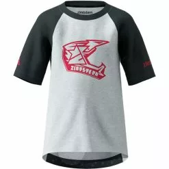 Zimtstern PureFlowz Kurzarmshirt Kinder Grau/schwarz