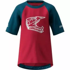 Zimtstern PureFlowz Kurzarmshirt Kinder Rot/blau