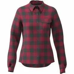 Zimtstern Timbaz Langarmhemd Damen Rot/schwarz