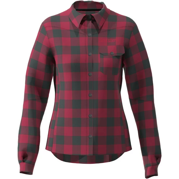 Zimtstern Timbaz Langarmhemd Damen Rot/schwarz 1 Zimtstern Timbaz Langarmhemd Damen Rot/schwarz