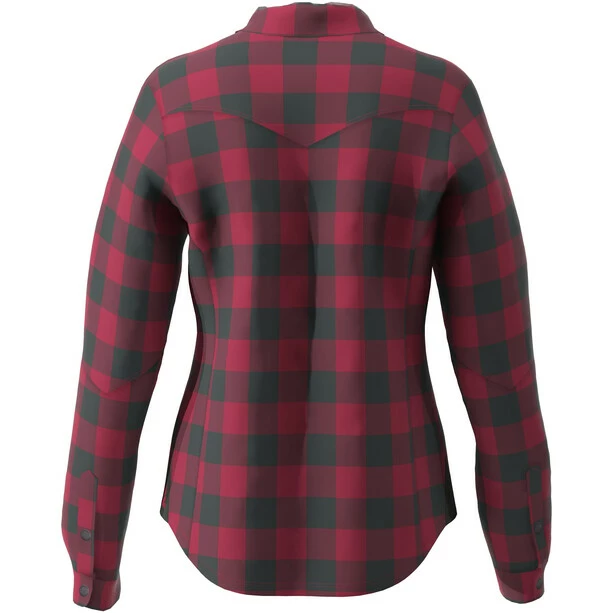 Zimtstern Timbaz Langarmhemd Damen Rot/schwarz 2 Zimtstern Timbaz Langarmhemd Damen Rot/schwarz – Bild 2