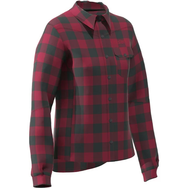 Zimtstern Timbaz Langarmhemd Damen Rot/schwarz 4 Zimtstern Timbaz Langarmhemd Damen Rot/schwarz – Bild 4